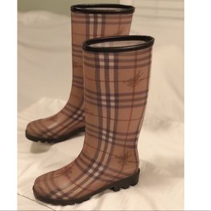 Burberry rain boots